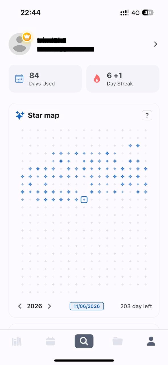 Progress map screen in Langhance